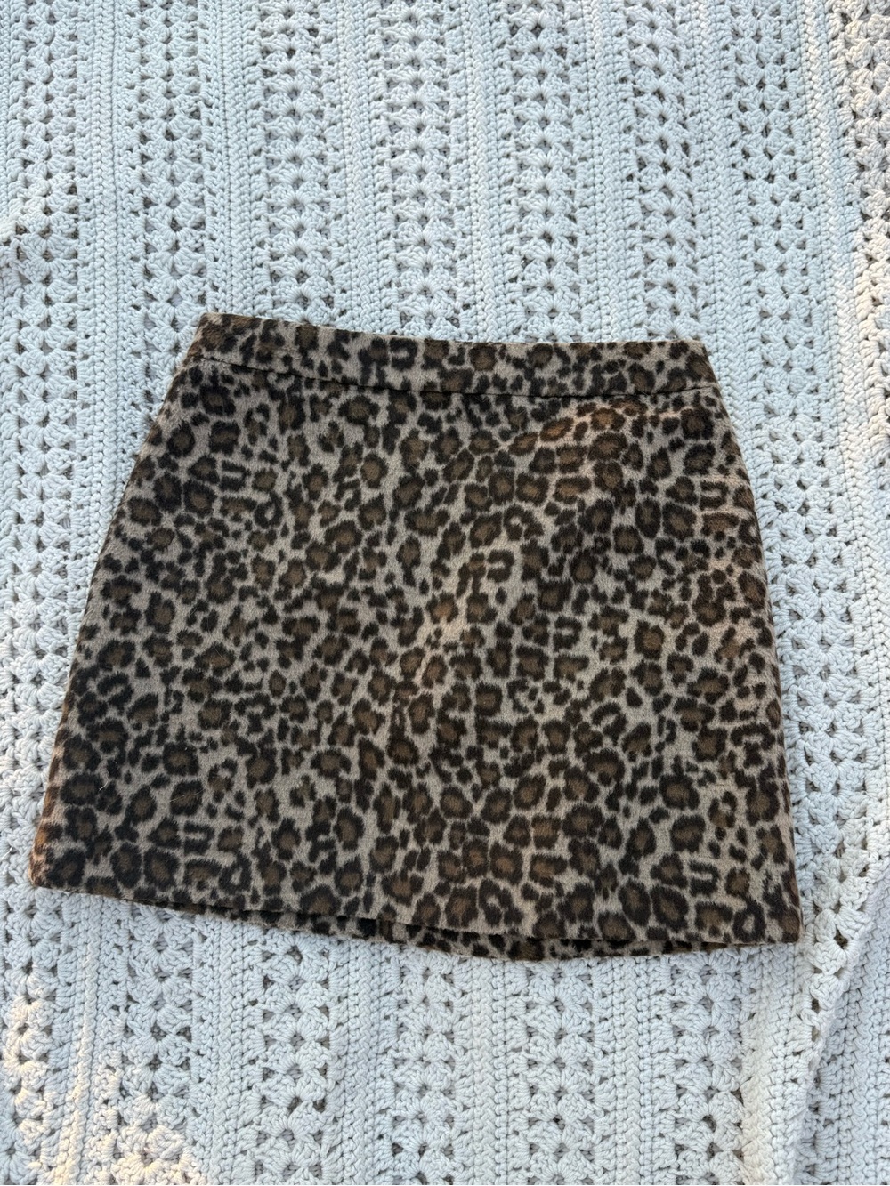 J. Crew Leopard Print Mini Skirt in Brown and Black